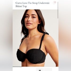 Abercrombie Curve Love Tie-Strap Underwire Bikini Top